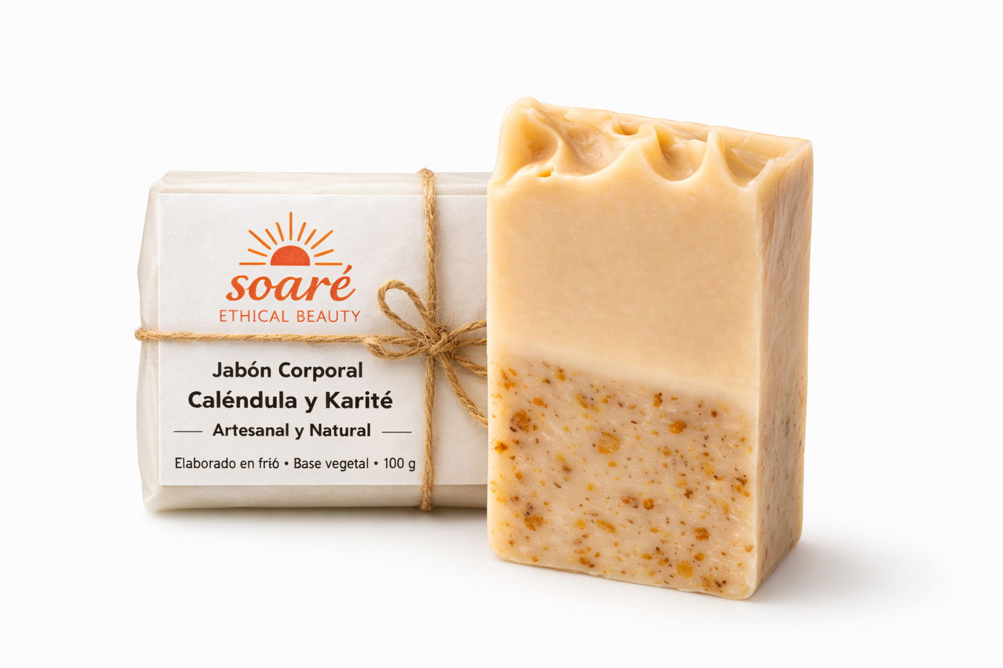 Jabón Corporal Caléndula y Karité. 100gr
