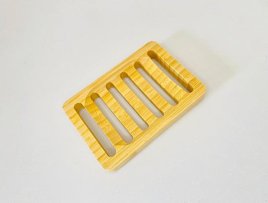 Jabonera de bambú natural · Rectangular