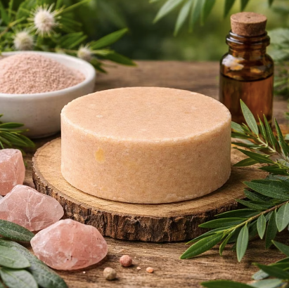 Champú Sólido Arcilla y Árbol de Té. Purificante y Equilibrante.80gr