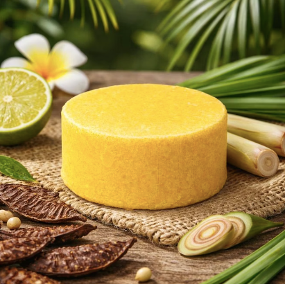 Champú Sólido Shikakai & Lemongrass. Brillo y Vitalidad. 80gr