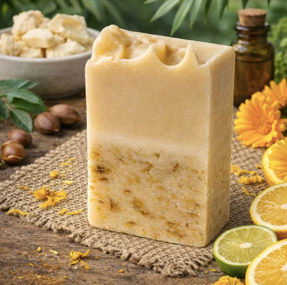 Jabón Corporal Caléndula y Karité. 100gr