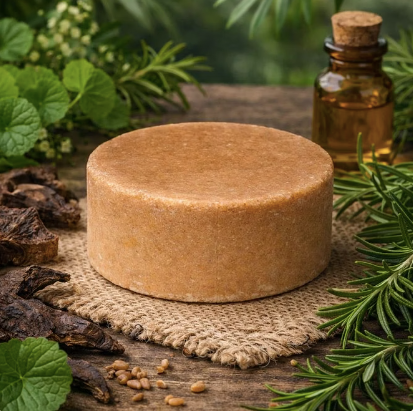 Champú Sólido Centella Asiática & Romero. Anticaída y Fortalecedor. 80gr