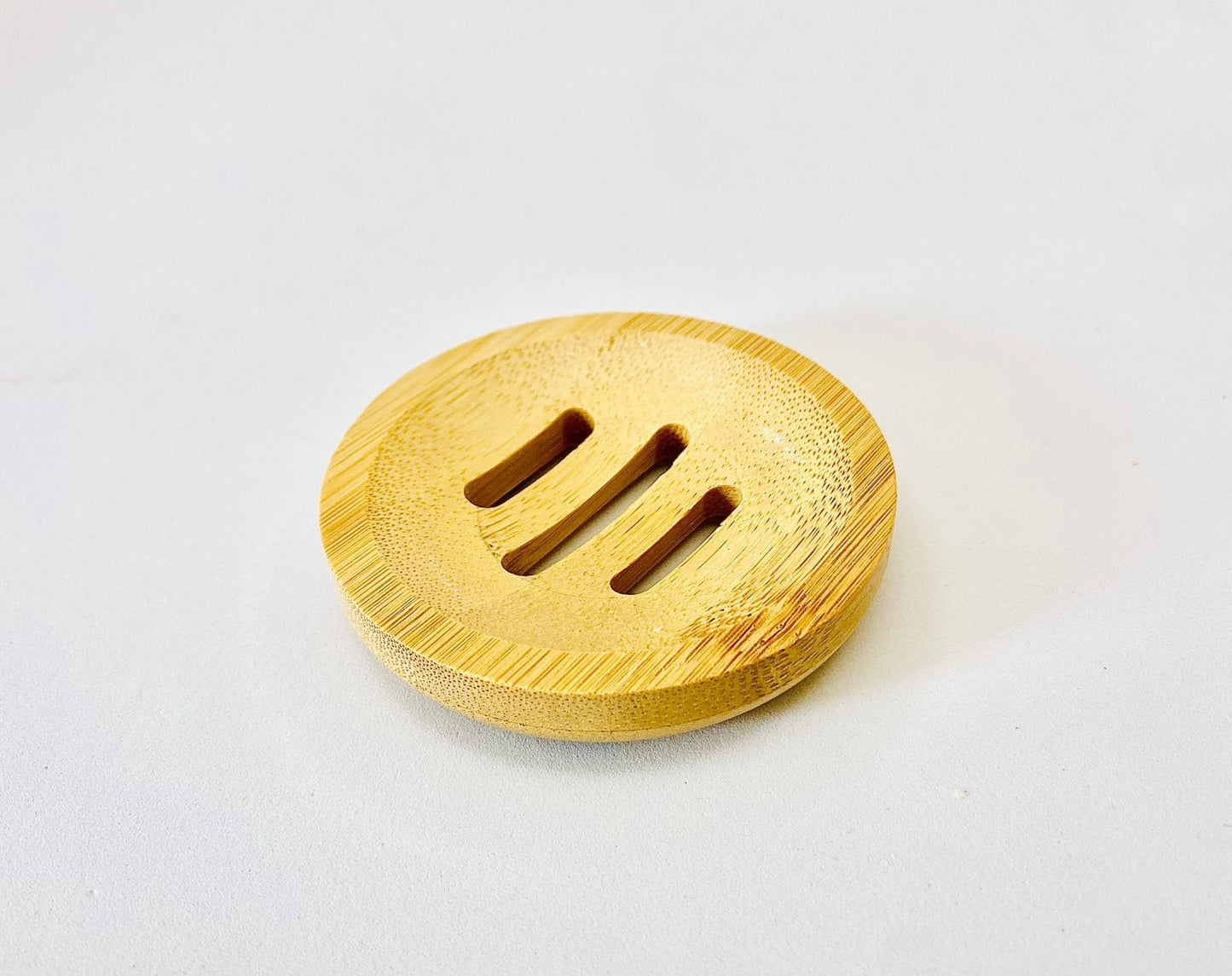 Jabonera de bambú natural · Redonda